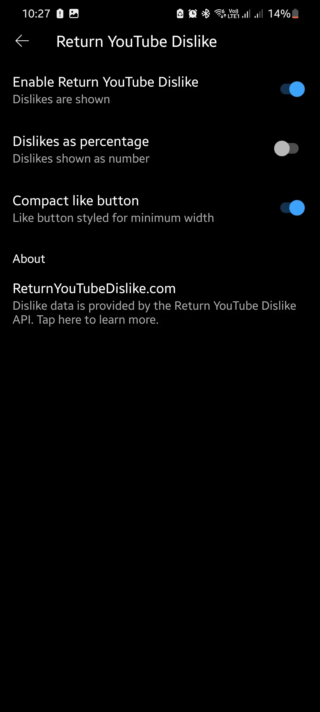 YouTube Player with Dislike Button